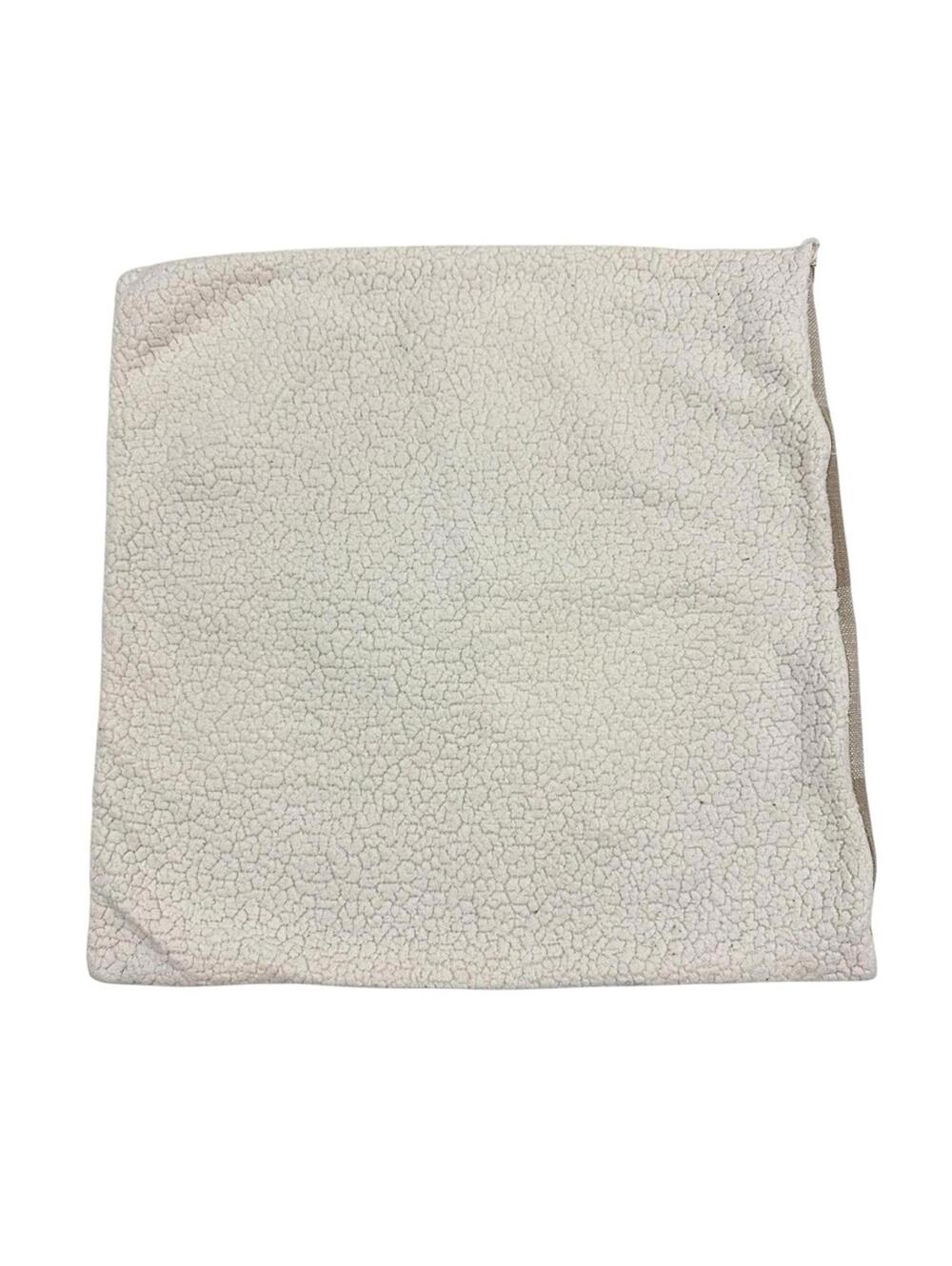 Pottery Barn Cream and White Cotton Checkered Pillowcase Cover Size 24x24 - Picture 2 of 4